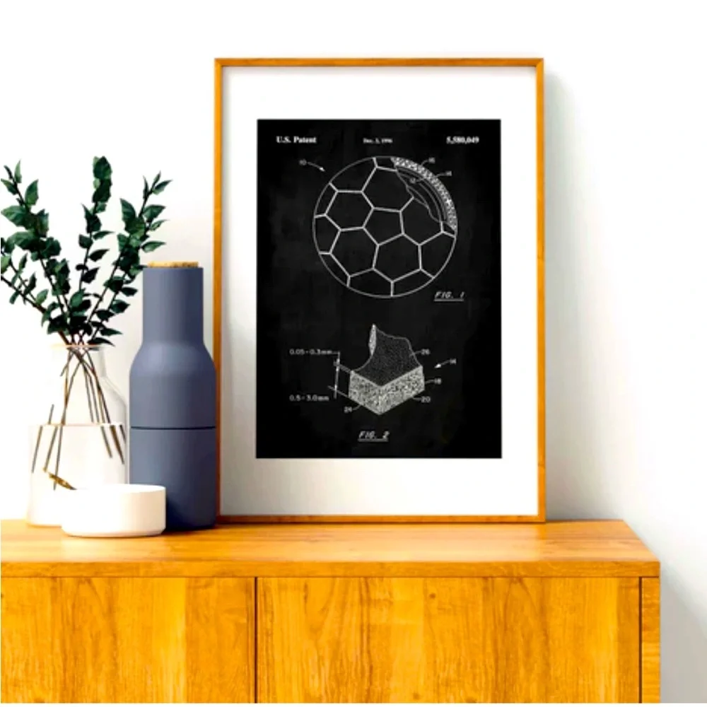 Soccer wall art set of 4 8x10 soccer schematics